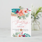 PixDezines H2トロピカルパラダイスルアウ（ハワイ式宴会）卒業イン 招待状 (スタンド正面)