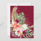 PixDezines H2トロピカルパラダイスルアウ（ハワイ式宴会）卒業イン 招待状 (裏面)