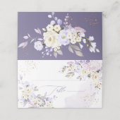 PixDezines H2パープルアジサイのクリームバラ プレイスカード (外部開封)