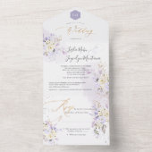 PixDezines H2パープルハイドダスティパープルバラ オールインワン招待状 (内側)