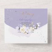 PixDezines H2パープルハイドダスティパープルバラ オールインワン招待状 (裏面)