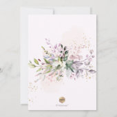 PixDezines H2ピンクユーカリプタスバプテスマ招待状 招待状 (裏面)