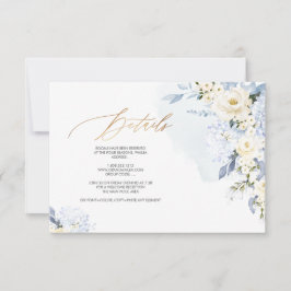 PixDezines H2ブルーアジサイのクリームバラ詳細 招待状