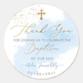 PixDezines H2ブルー金ゴールドダストバプテスマ ラウンドシール