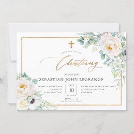 PixDezines H2プニーズユーカリ《キリスト教》洗礼式や命名式 招待状