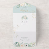 PixDezines H2ホワイトペニーズアネモン オールインワン招待状 (外側)