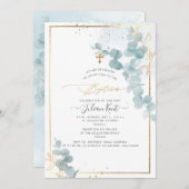 PixDezines H2ユーカリプタスバプテスマ招待状 招待状 (正面/裏面)