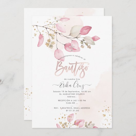 PixDezines H2ユーカリプタスボーチゾ招待状 招待状 (正面/裏面)