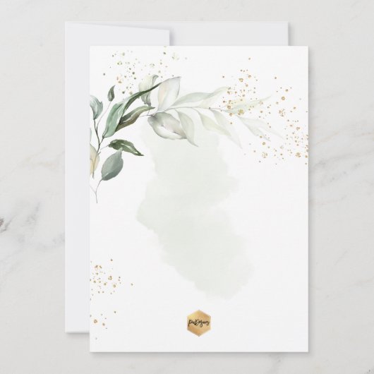 PixDezines H2ユーカリプタス洗礼 招待状 (裏面)