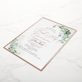 PixDezines H2ユーカリ素朴プトゥス 箔招待状 (回転した状態)