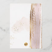 PixDezines H2埃っぽいバラバティスモ実在ゴールドフォイル 箔招待状 (裏面)