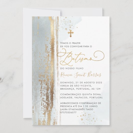 PixDezines H2埃っぽいブルーバティスモ 招待状 (正面)