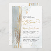 PixDezines H2埃っぽいブルーバティスモ 招待状 (正面/裏面)