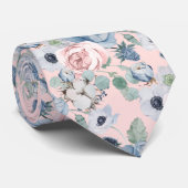 PixDezines H2埃っぽいブルーピンクペニーDIYカラー ネクタイ (ロール)