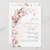 PixDezines H2埃っぽい赤面ガムリーフCommunion 招待状 (正面/裏面)