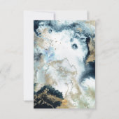 PixDezines H2抽象芸術海金ゴールドSeifoam  招待状 (裏面)