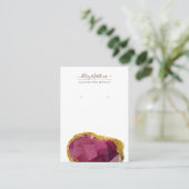 PixDezines H2水晶ガーネット赤ビジネスC 名刺 (スタンド正面)