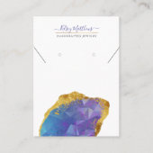 PixDezines H2水晶ブルーグラデーションパープル 名刺 (正面)