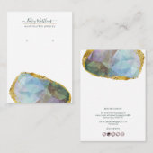 PixDezines H2水晶青紫グラデーション 名刺 (正面/裏面)