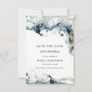 PixDezines H2波メタリックフォーム日付を保存 セーブザデート