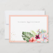 PixDezines H2熱帯パラダイスフラワーサンキュー サンキューカード (裏面)