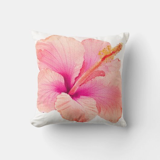 PixDezines H2熱帯花ハイビスカス クッション (正面)