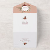 PixDezines H2秋の水彩カラーフラワーマルサラ オールインワン招待状 (外側)