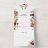 PixDezines H2秋の水彩カラーフラワーマルサラ オールインワン招待状 (内側)