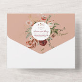 PixDezines H2秋の水彩カラーフラワーマルサラ オールインワン招待状 (裏面)