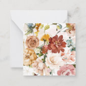 PixDezines H2秋ガーデンフラワーズサンキュー ノートカード (裏面)