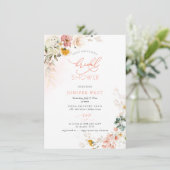 PixDezines H2秋ガーデンフラワーズブライダルシャワー セーブザデート (スタンド正面)