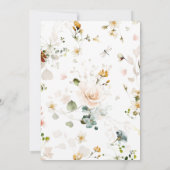 PixDezines H2秋ガーデンフラワーズボホ結婚のInv 招待状 (裏面)