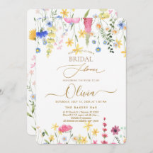 PixDezines H2繊細な野生の花ブライダルシャワー