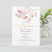 PixDezines H2赤面ガムユーカリプタスバプテスマ 招待状 (スタンド正面)