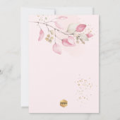 PixDezines H2赤面ガムユーカリプタスバプテスマ 招待状 (裏面)