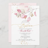 PixDezines H2赤面ガムユーカリプタスバプテスマ 招待状 (正面/裏面)