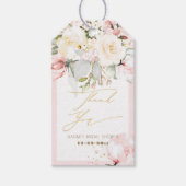 PixDezines H2赤面クリームバラありがとう ギフトタグ (正面)