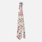 PixDezines H2赤面ダスティピンクローズDIYバックグランド ネクタイ (正面)