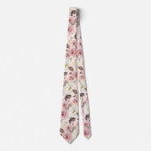 PixDezines H2赤面ダスティピンクローズDIYバックグランド ネクタイ (正面)