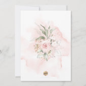 PixDezines H2赤面バラアジサイブライダルシャワー 招待状 (裏面)