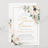 PixDezines H2赤面バラプリメラコムニオン 招待状 (正面/裏面)