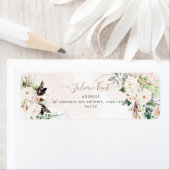 PixDezines H2赤面バラ差出人住所ラベル ラベル (インサイチュ)