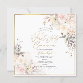 PixDezines H2赤面バラ第一聖餐会 招待状