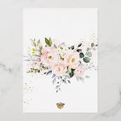 PixDezines H2赤面バラ第一聖餐会 箔招待状 (裏面)