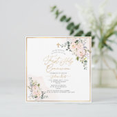 PixDezines H2赤面バラ第1回聖餐会  招待状 (スタンド正面)