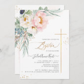 PixDezines H2赤面ホワイトペニーズバプテスマ 招待状 (正面/裏面)