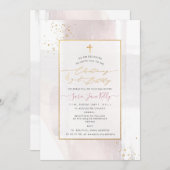 PixDezines H2赤面《キリスト教》洗礼式や命名式+第2誕生日招待 招待状 (正面/裏面)