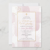 PixDezines H2赤面《キリスト教》洗礼式や命名式+第2誕生日 招待状 (正面)