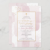 PixDezines H2赤面《キリスト教》洗礼式や命名式+1 Birthday 招待状 (正面/裏面)