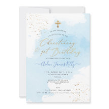 PixDezines H2青色《キリスト教》洗礼式や命名式+第1誕生日